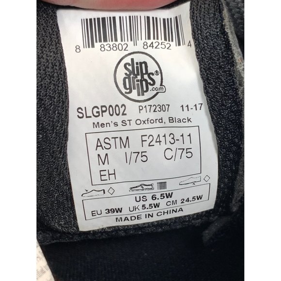 NWT MENS SLIPGRIPS STEEL TOE SLIP-RESISTANT OXFORD PROFESSIONAL SHOES - Picture 10 of 11